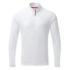 Gill Mens UV Tec Zip Neck Long Sleeve Tee - White -Gill 2019 Gill UV Tec Long Sleeve Zip Tee UV009 White 1